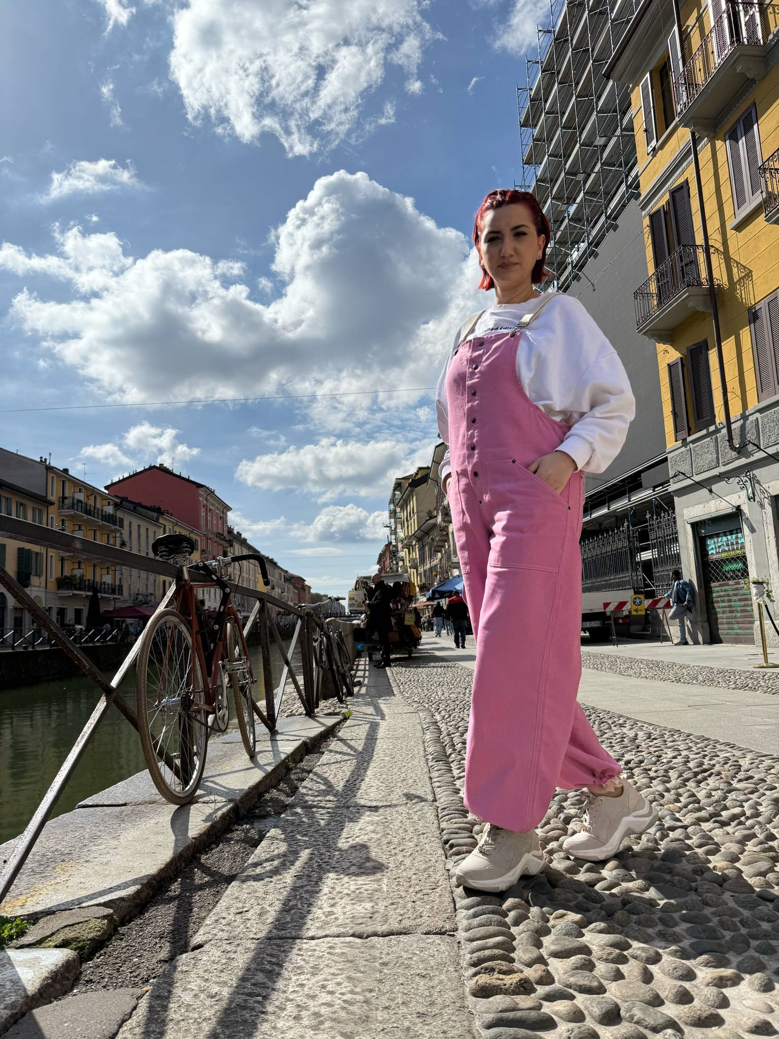 Pink Baggy Overalls